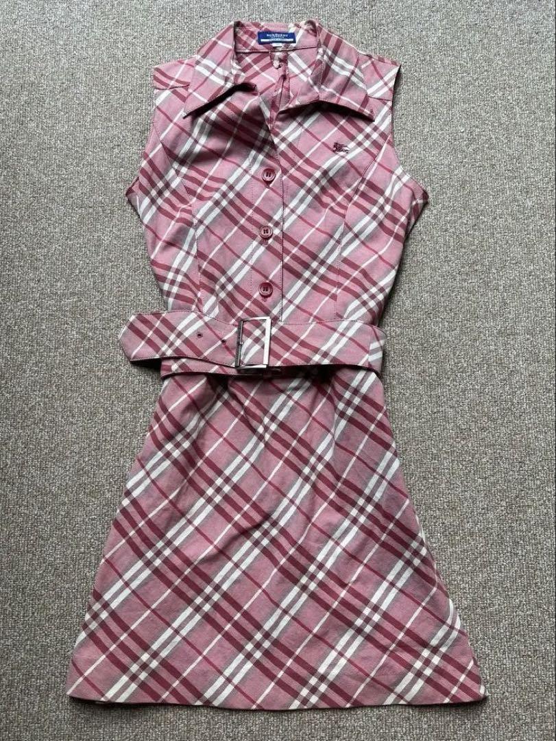 Burberry チェック柄シャツワンピース 半袖