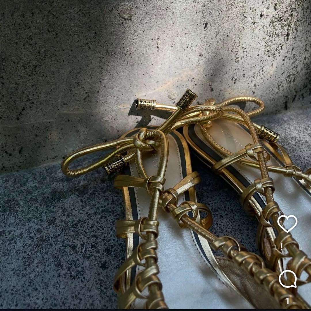 Ameri VINTAGE MEDI SHELLY FLAT SANDAL23.5cm Ameri VINTAGE