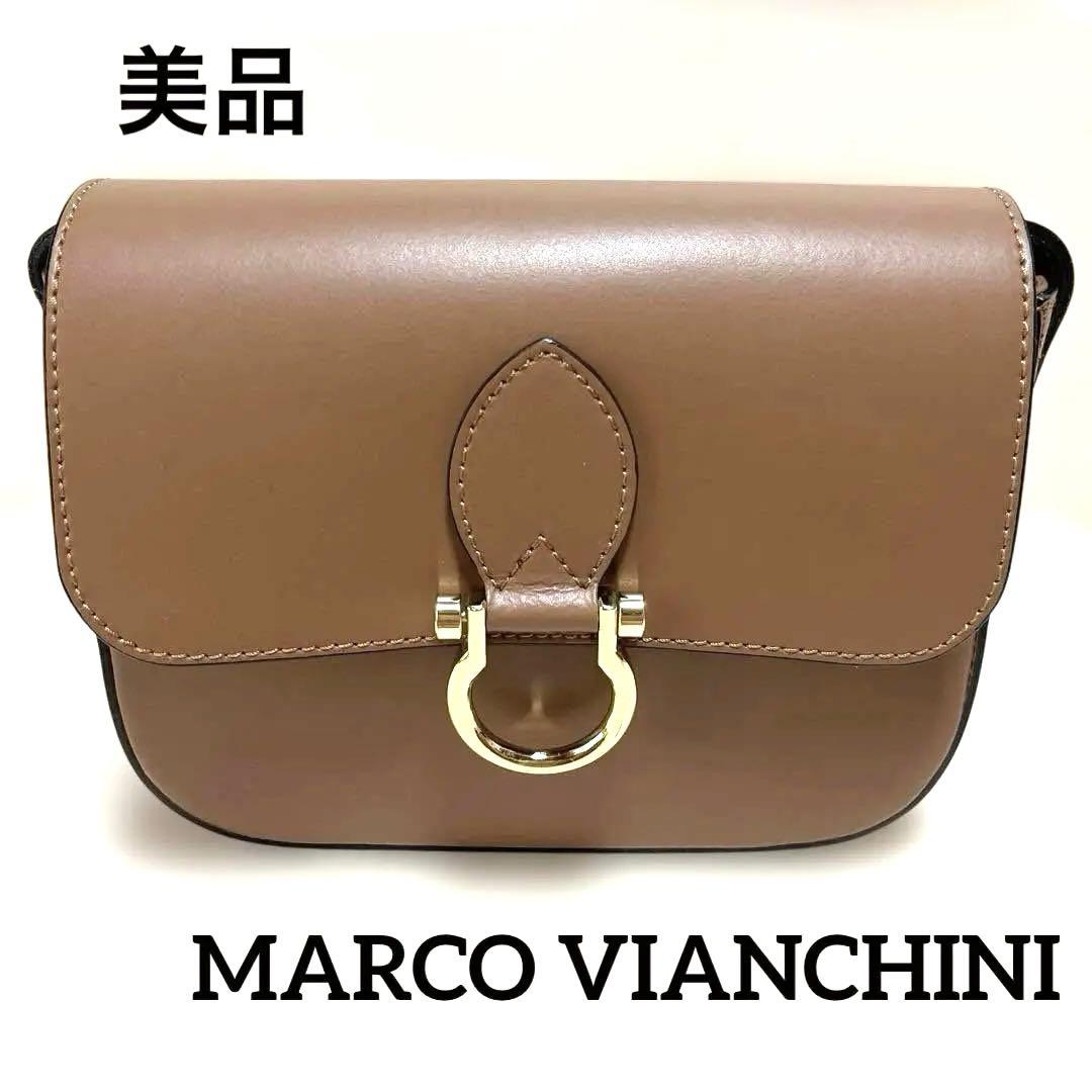 最終価格　美品　MARCO VIANCHINI キャメル　ショルダーバッグ