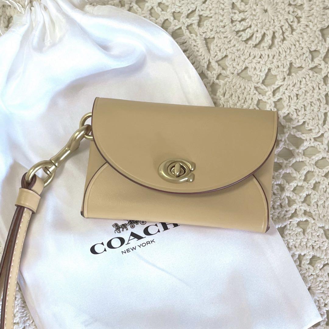 未使用 COACH コインケース 小物入れ ベージュ - メルカリ