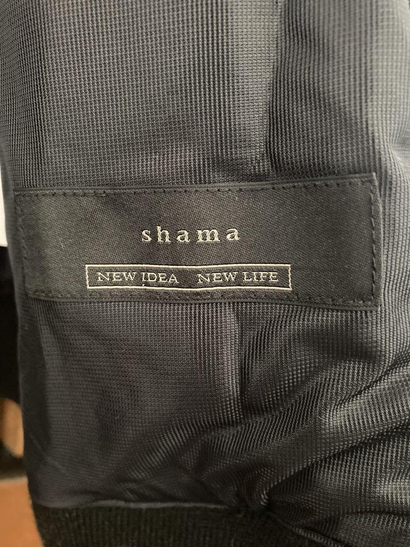 SHAMA 黒 レザー シングルライダースジャケット　メンズ　レディース