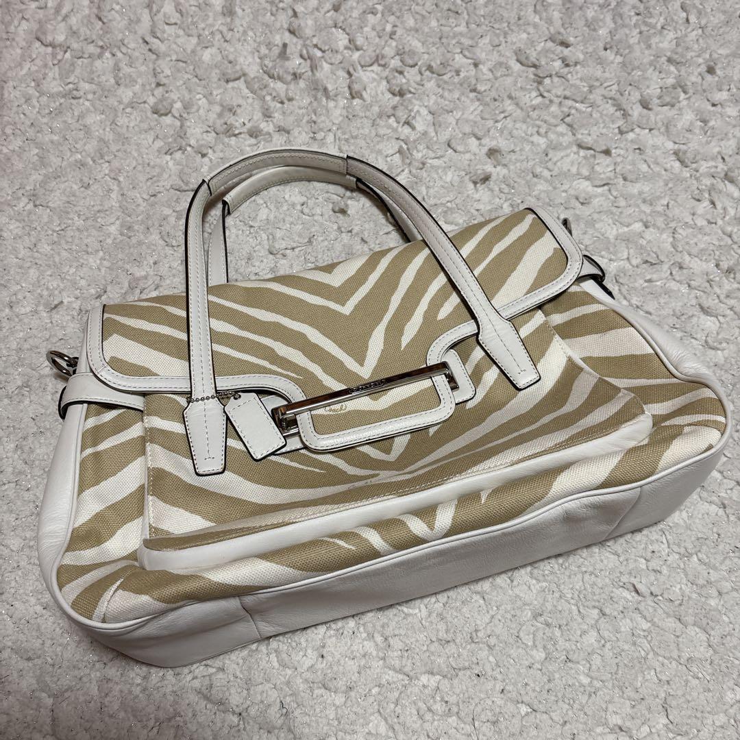 COACH ゼブラ柄 ハンドバッグ