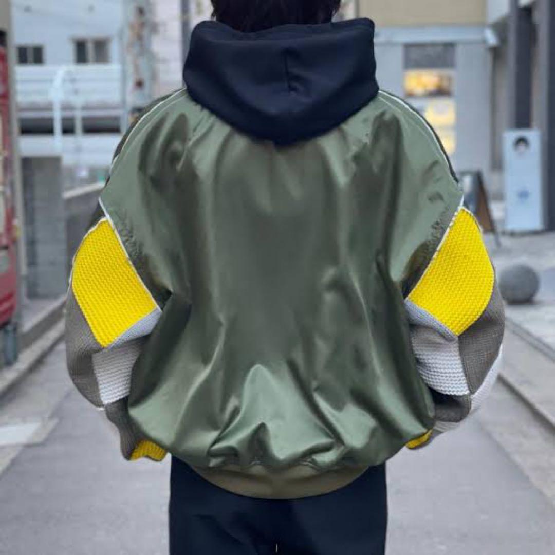 DISCOVERED ディスカバード  MA-1 ナイロンニットスリーブブルゾン