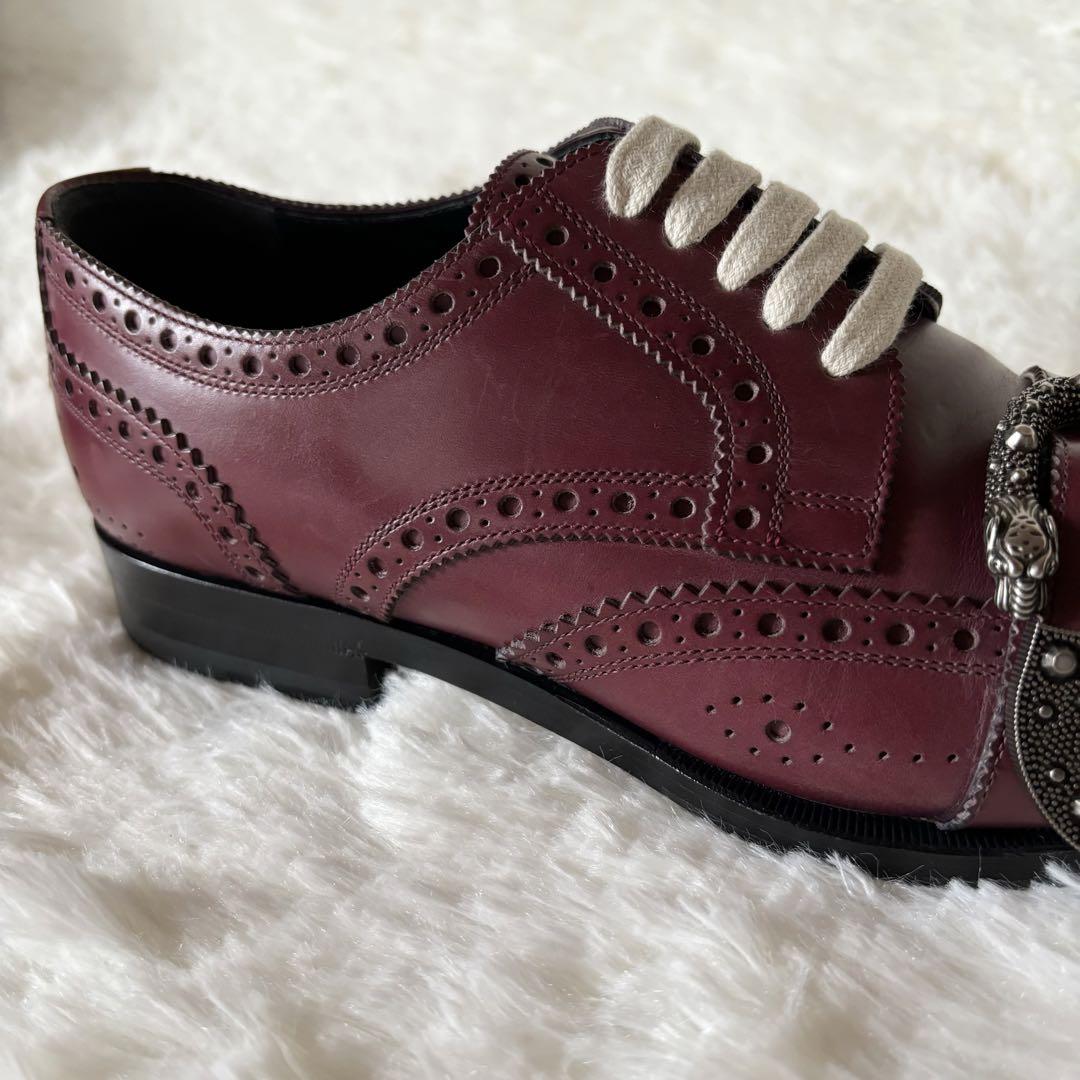 GUCCI グッチ 革靴 デュオニクス ビー ボルドー