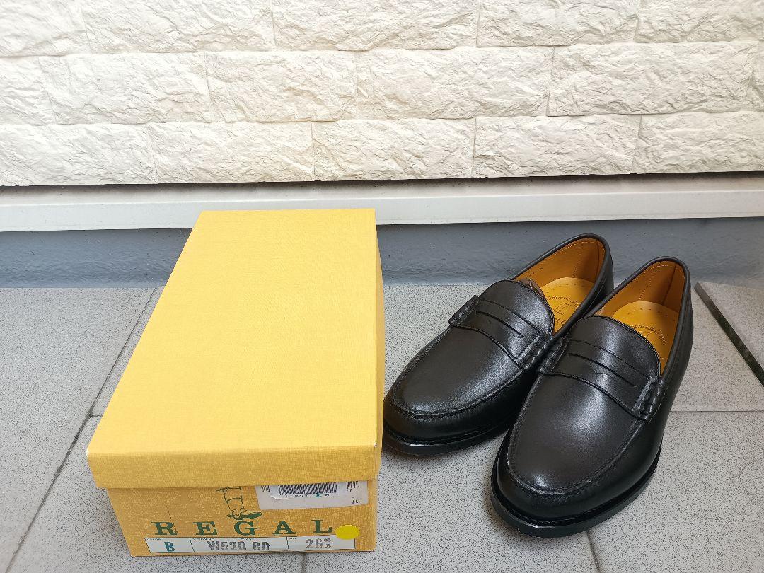 美品 REGAL リーガル W520 黒 ローファー 26cm