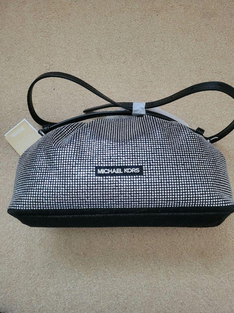 新品✨マイケルコース ブラックデニム がま口ショルダーバッグ