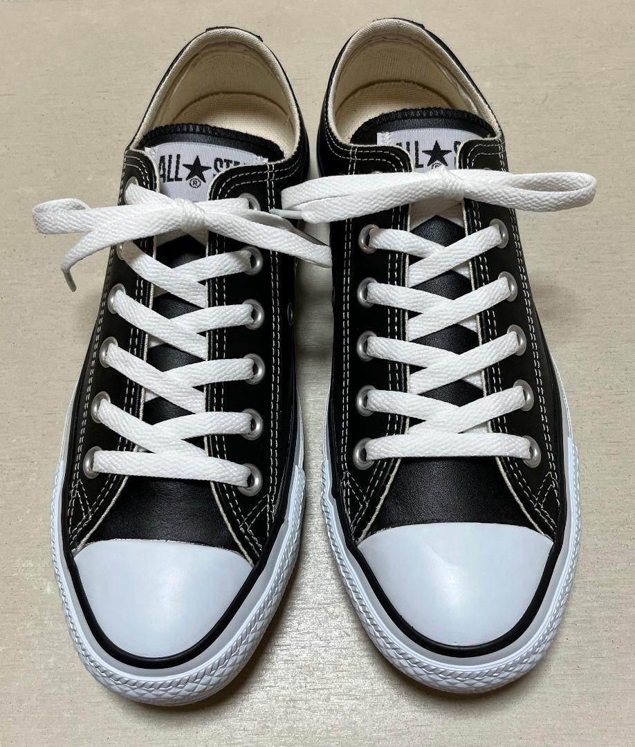 コンバース オールスター レザー ブラック 24.5cm