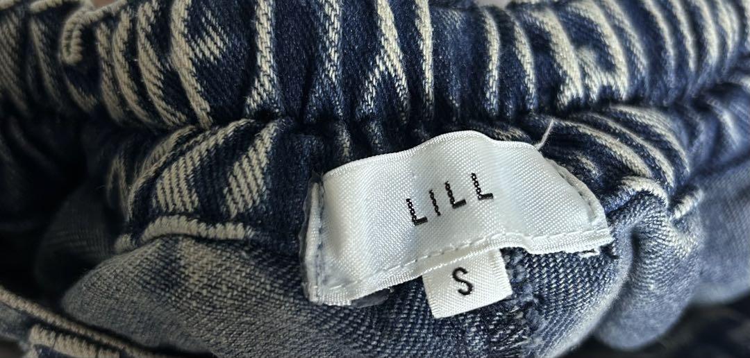 LILL ルーズシルエットサスペンダーZIPポケットデニムカーゴパンツ