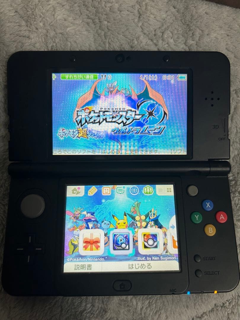 動作 済み New ニンテンドー 3DS ブラックやや傷や汚れあり