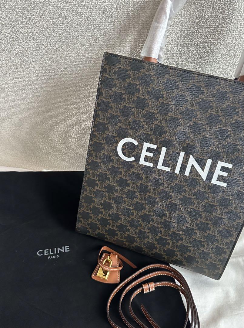 ◆CELINE◆スモール バーティカル カバ トリオンフキャンバス