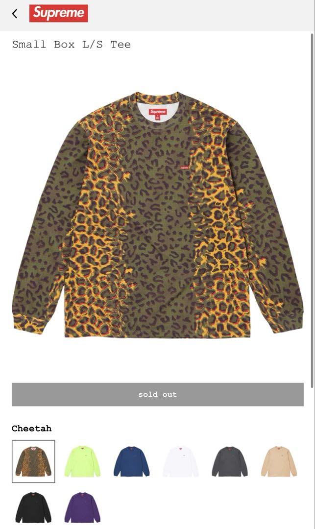 トップス supreme 24fw small box l/s tee Cheetah