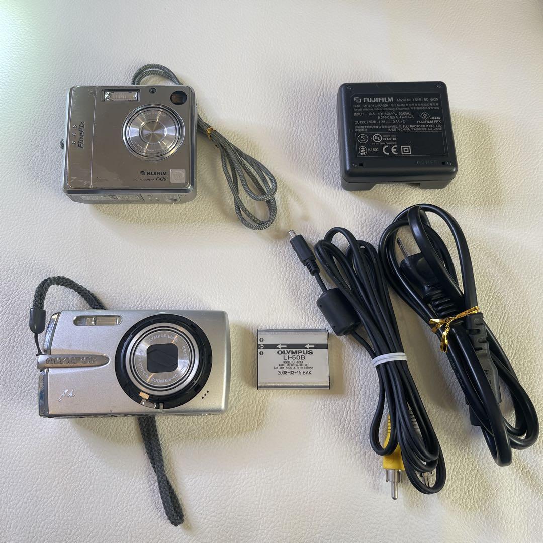 【商品　ジャンク】デジカメ　f 420 & μ（ミュー） 1020&XD128