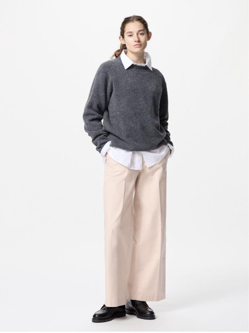 UNIQLO ワイドチノパンツ2点セット　オンライン限定　丈長め ユニクロ公式 | ワイドチノパンツ