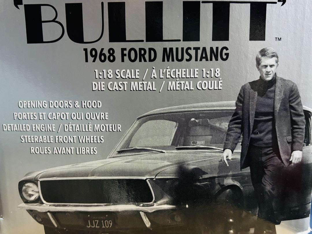 1/18 BULLITTマックィーン1968 フォードMUSTANG 大型モデル