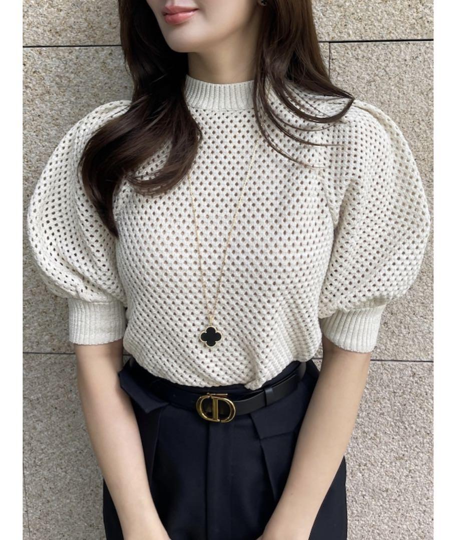 HYEON　ヘヨン　apple pie knit / beige　ラメ入り HYEON (ヘヨン) official online store