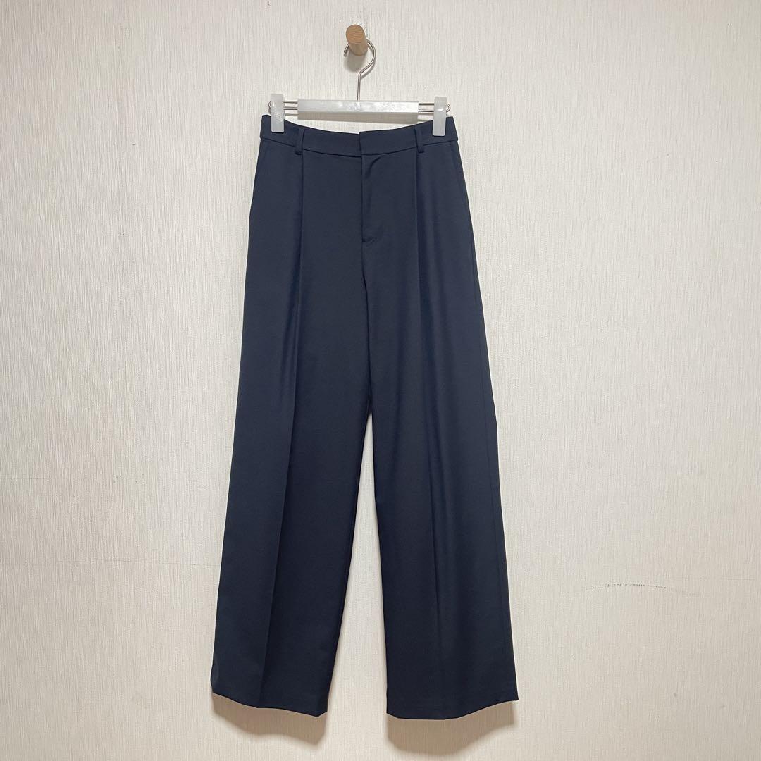 カシヤマ パンツスーツセットアップ ネイビー タイト美ライン