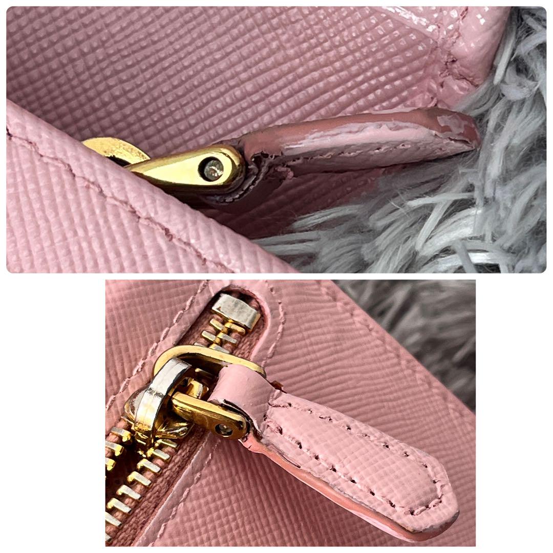 PRADA✨長財布　メタルプレート　カードケース付　サフィアーノ　ピンク　セット