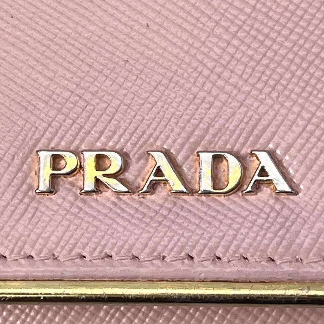 PRADA✨長財布　メタルプレート　カードケース付　サフィアーノ　ピンク　セット