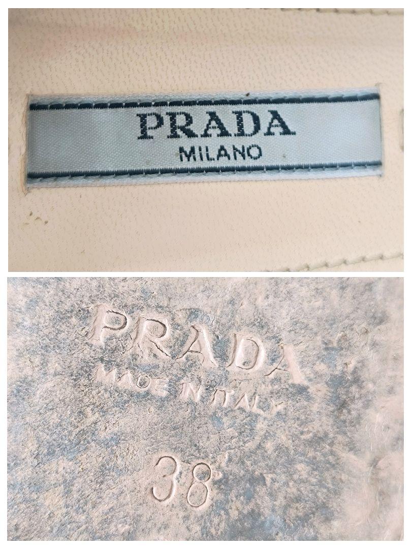 【希少カラー】PRADA プラダ バイカラーパンプス バレエシューズ フラット