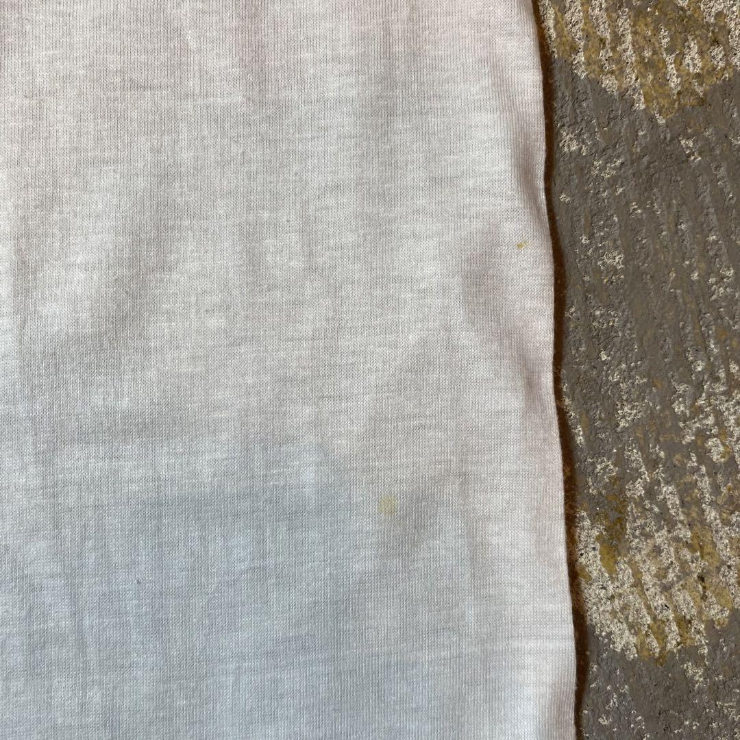 80s Hanes ヘインズ tシャツ USA製 両面プリント M ホワイト
