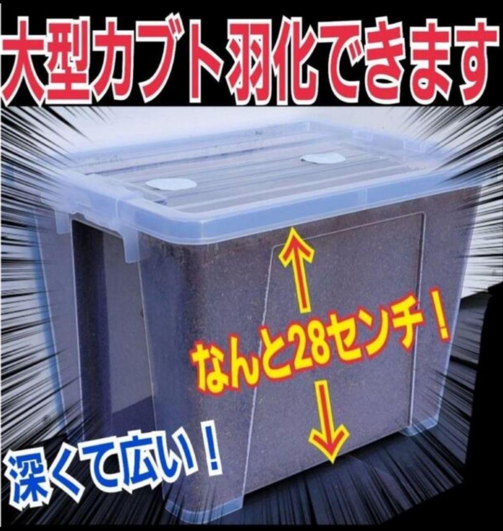 カブトムシ幼虫を入れるだけ！プレミアム発酵マット入り20リットルボックス　便利！
