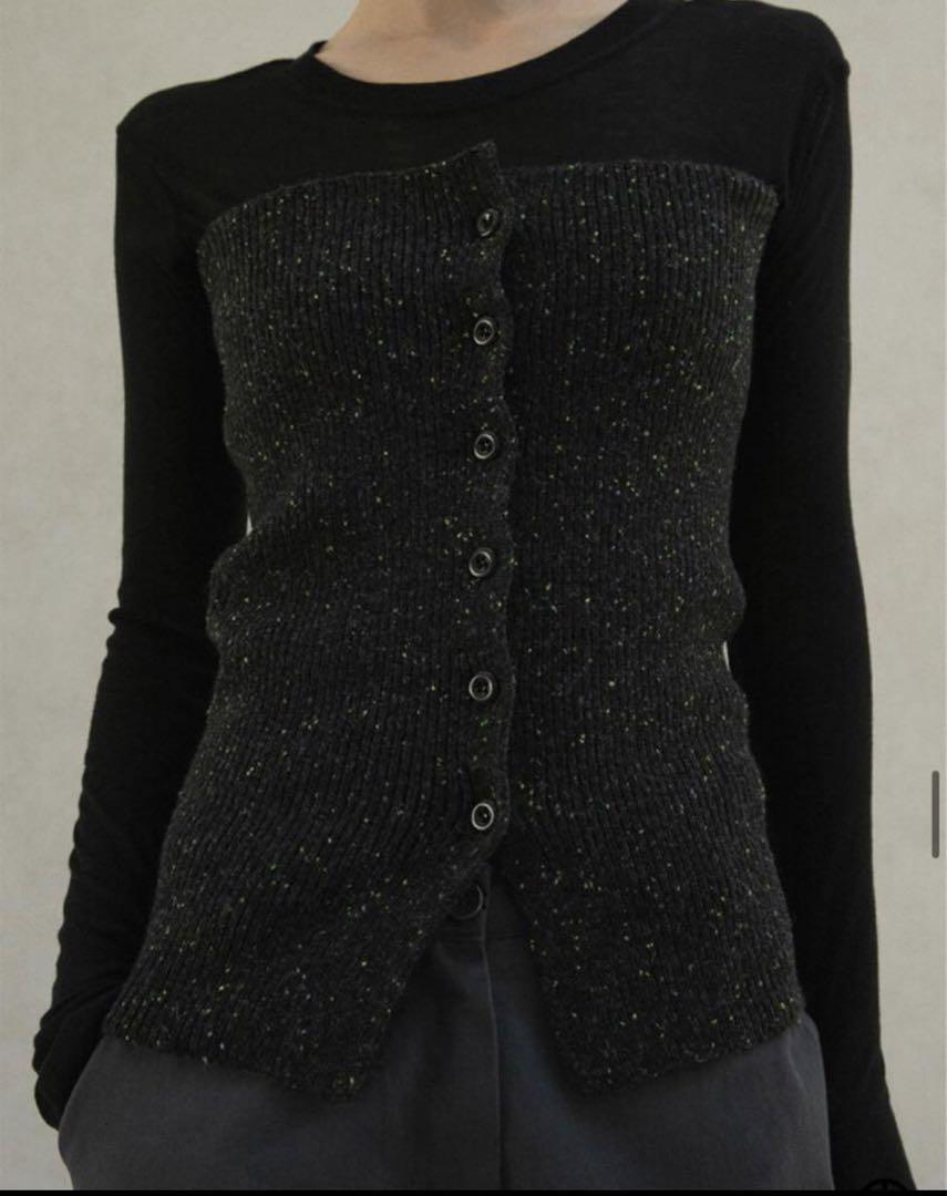 限定値下げ OHOTORO Mixed Tube Knit black