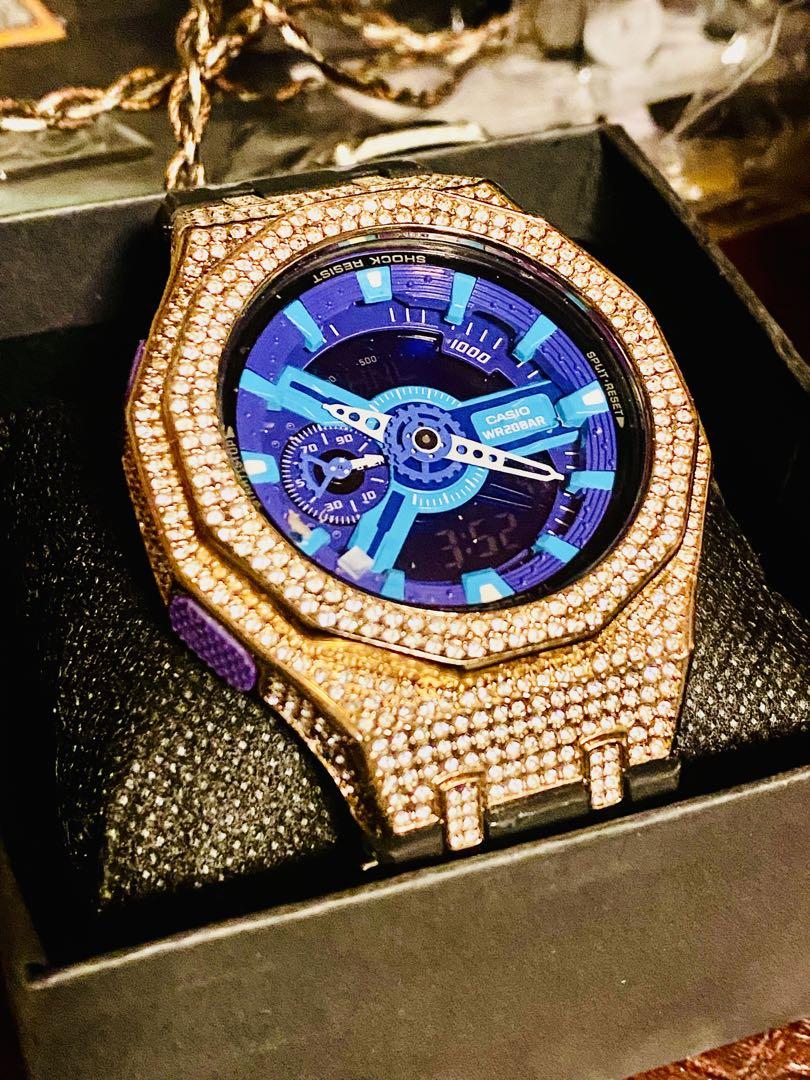 CASIO G-SHOCK ダイヤモンド風装飾 メンズ時計 カシオークgm110 画像1