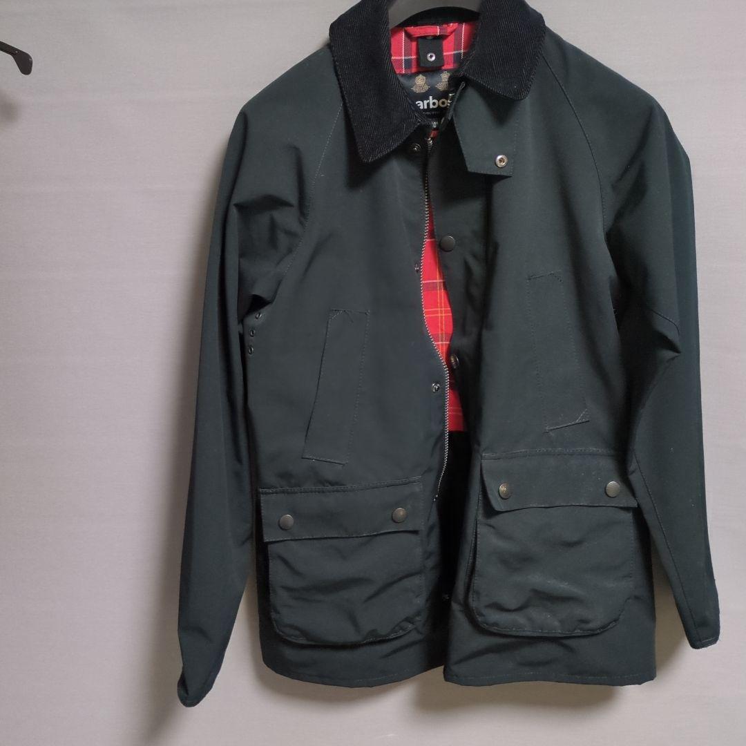 Barbourダークグリーン コーデュロイ襟 ジャケット