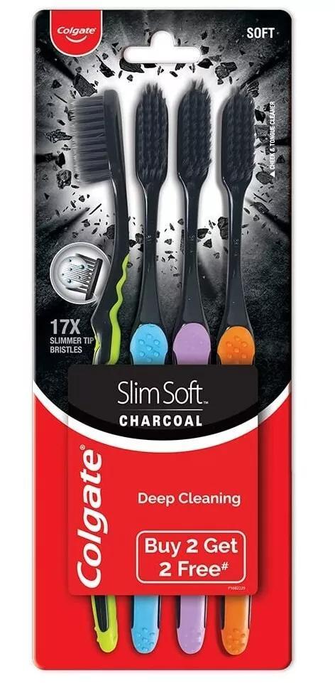 Colgate Slim Soft Charcoal 4本セット