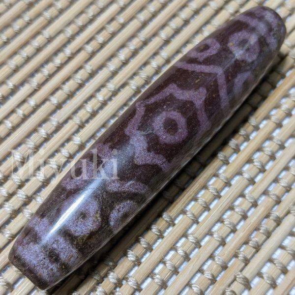 07963 多眼天珠 82x18mm 十眼天珠 金剛三眼天珠 10眼 3眼 朱砂