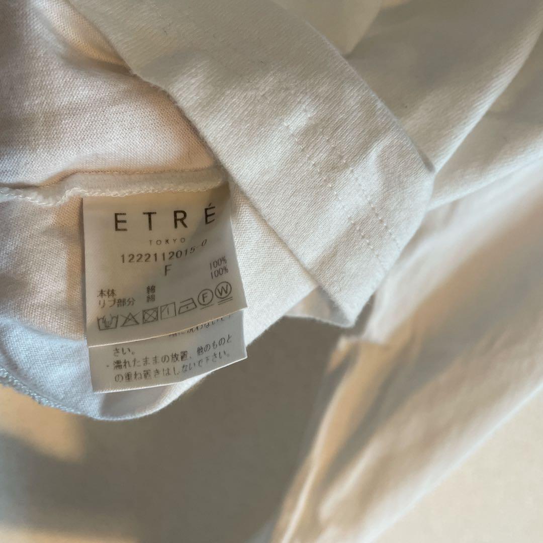 値下げ‼︎etre tokyo/クロップドロンTee 白