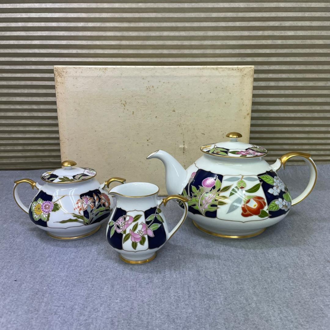 ☆香蘭社　皇居の花12ヶ月　ティーセット　限定版高級茶器　1985年