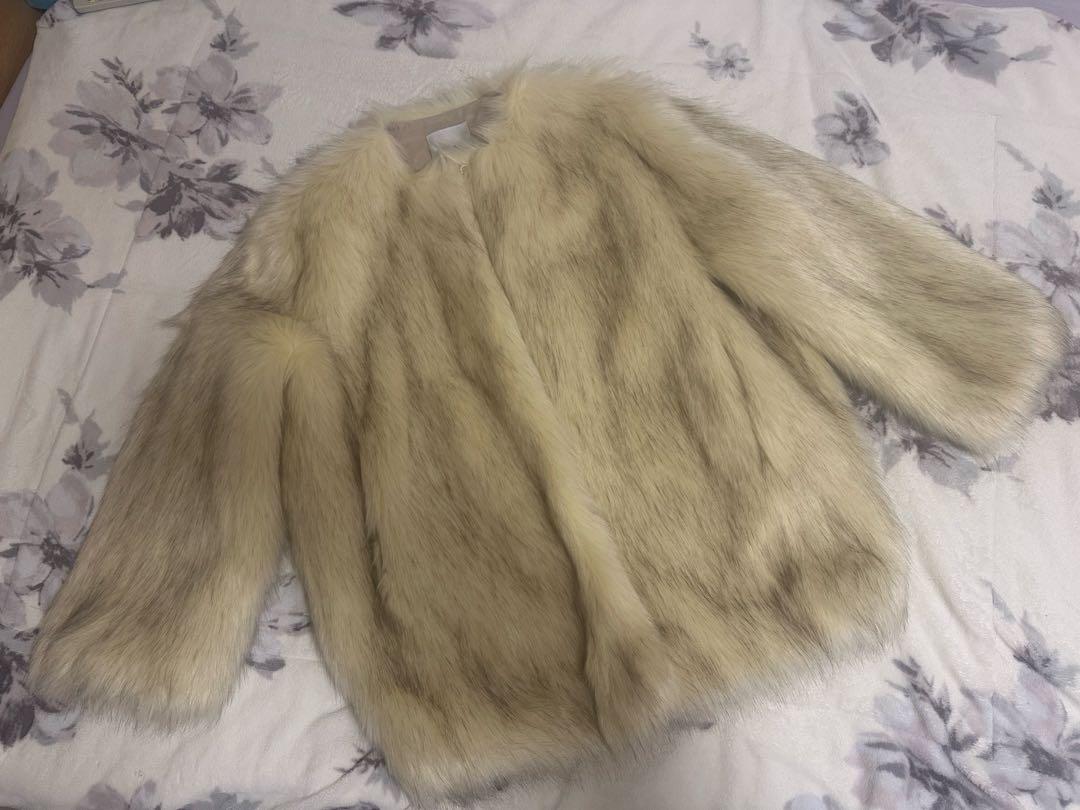 ジャケット・アウター CLANE NO COLLAR VOLUME ECO FUR COAT