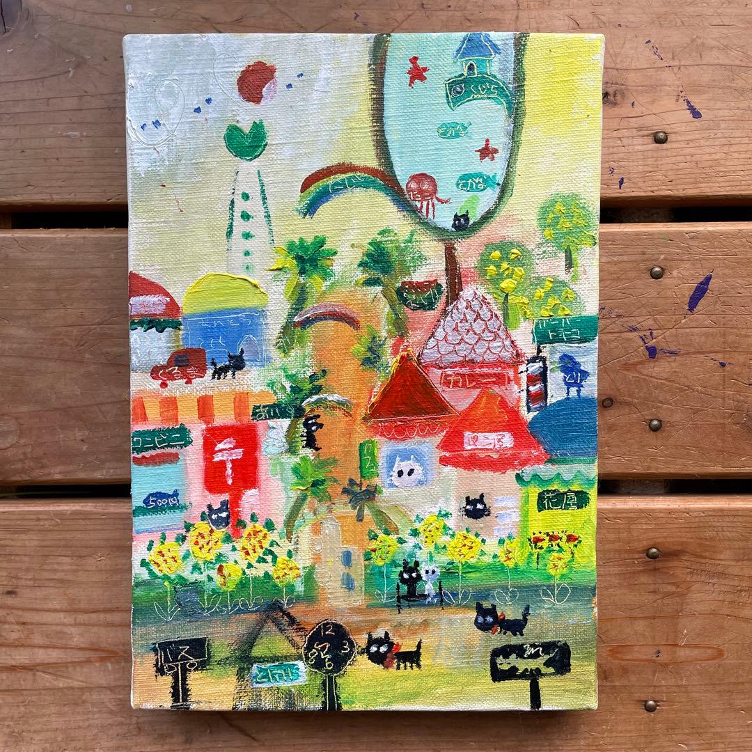 街 生き物 油彩 F50号 usafilm 街 生き物 油彩 F50号 usafilm