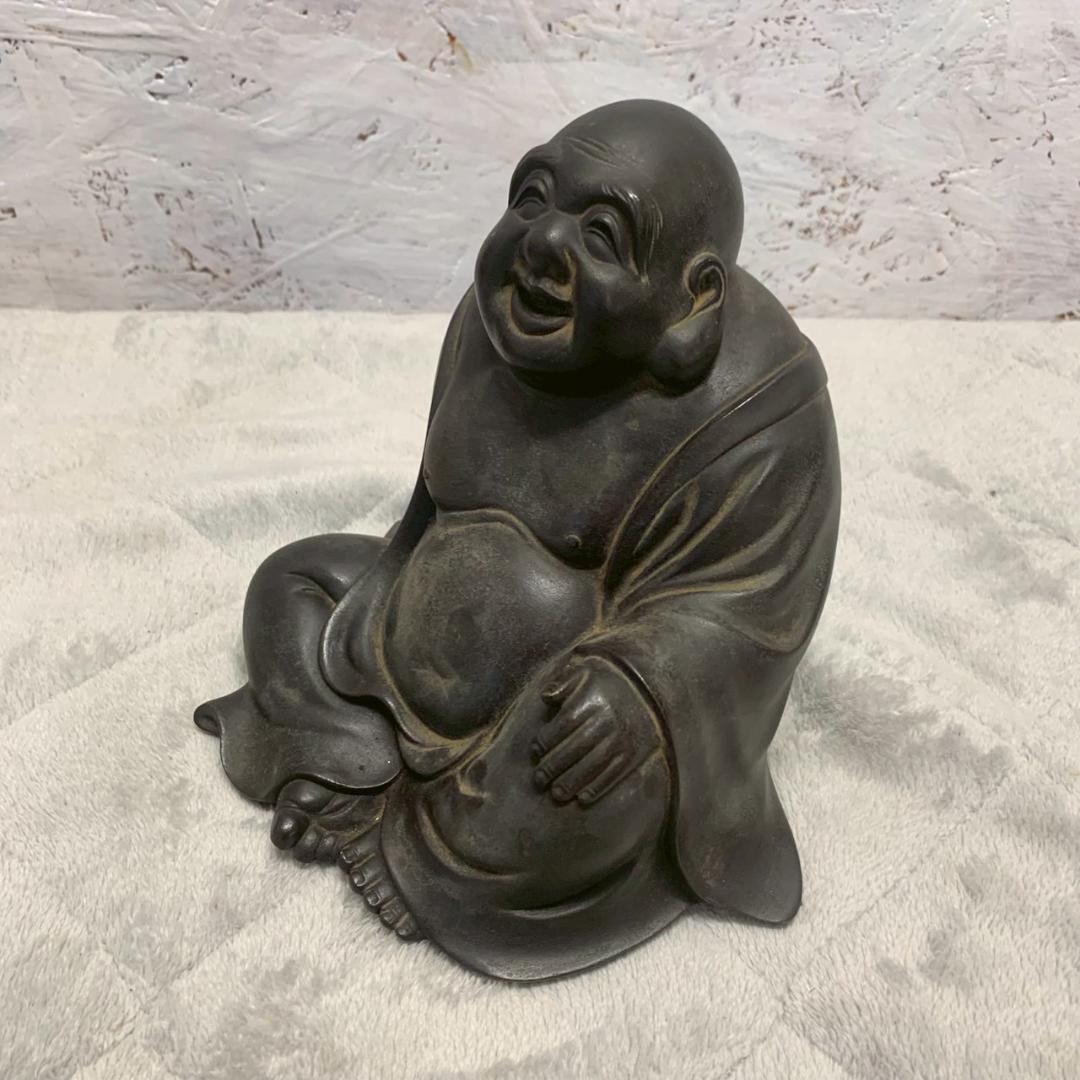 七福神】 布袋様像 銅像 骨董品 高岡機関庫 インテリア 置物