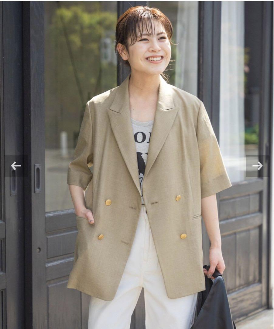 【spick&span 】ライトドライクロスハーフスリーブジャケット Spick & Span｜《WEB限定追加2予約》ライトドライクロスハーフ
