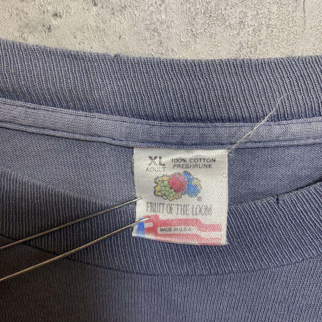 80s USA製 フルーツオブザルーム 古着 ムール缶 アート Tシャツ 半袖
