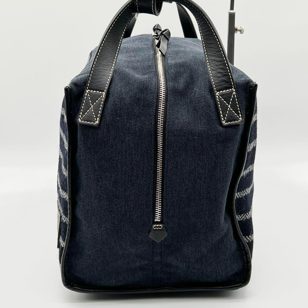 【美品】ヴィヴィアン ハリスツイード コラボ ボストンバッグ 旅行カバン 紺色 【美品】ヴィヴィアン ハリスツイード コラボ ボストンバッグ 旅行カバン 紺色