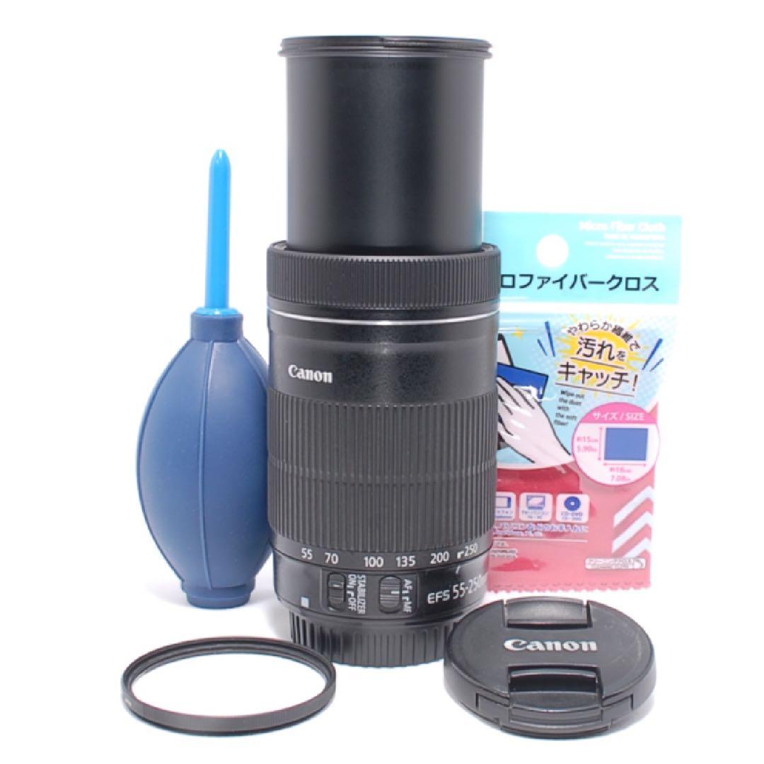 ✨美品✨ Canon EF-S 55-250mm IS II 望遠レンズ ✨ 極美品】 キヤノン Canon EF-S 55-250mm IS II 望遠ズームレンズ
