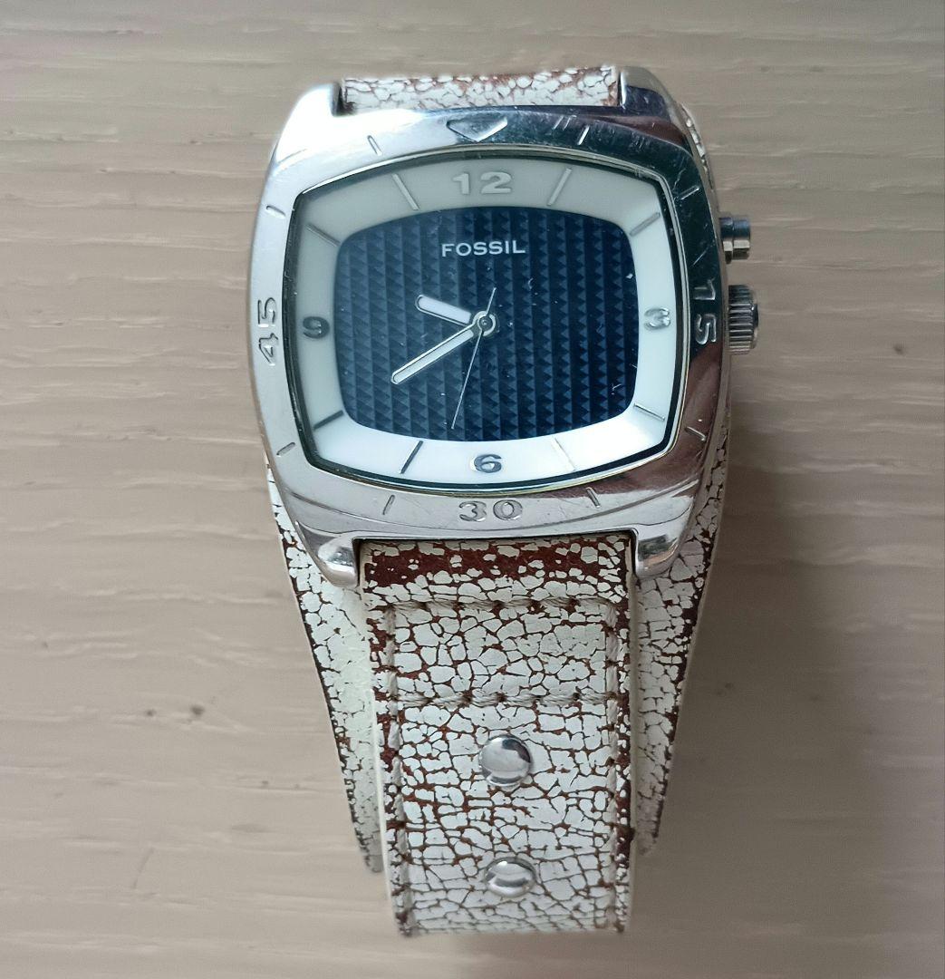 稼動品　FOSSIL メンズ腕時計　レザーベルト