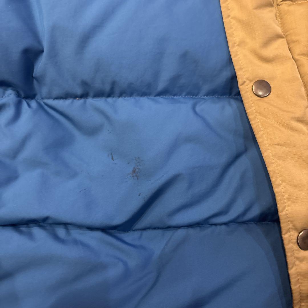 patagonia ダウンベスト ベージュ/ネイビー S