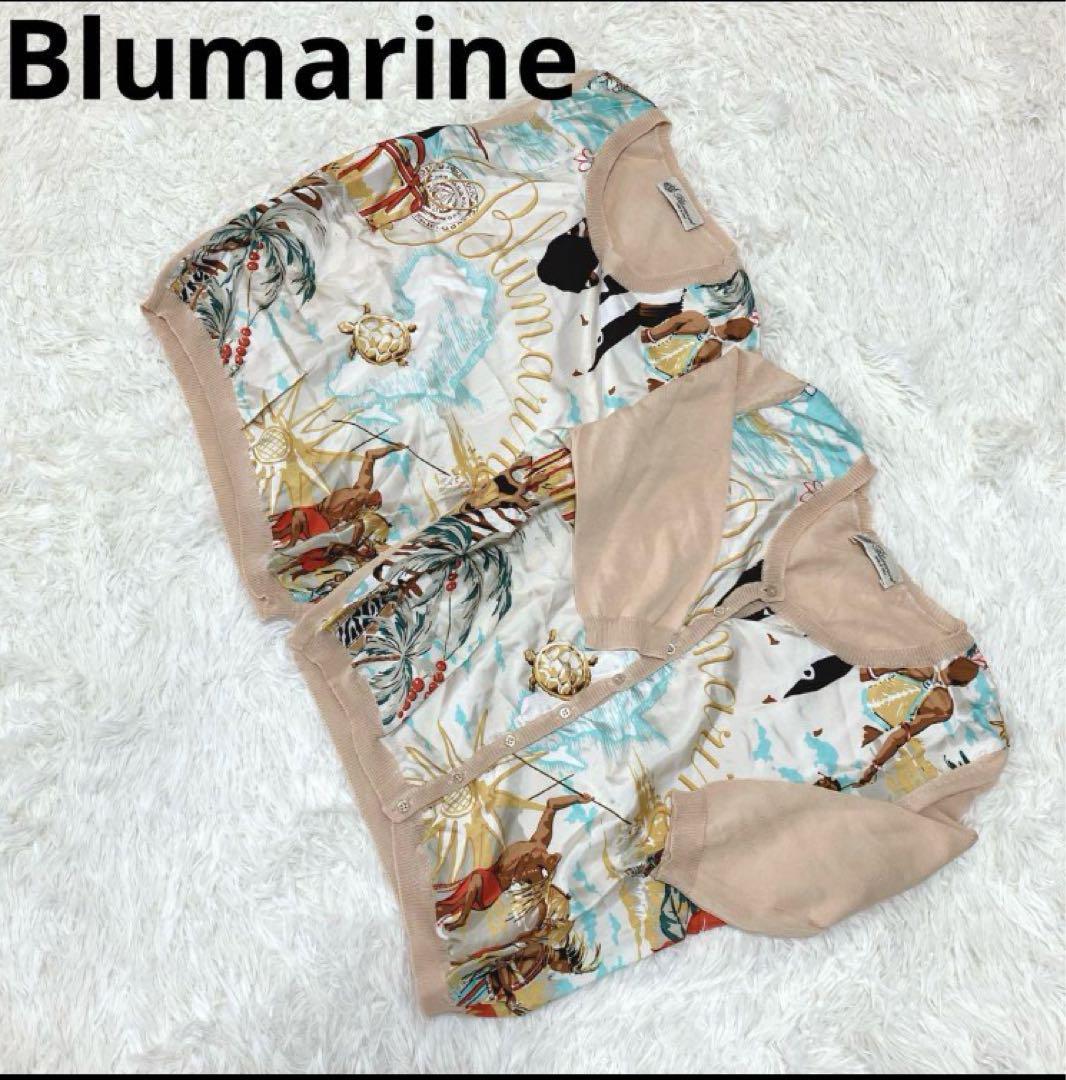 Blumarine ブルマリン(F) セットアップ カーディガン 総柄 ベージュ