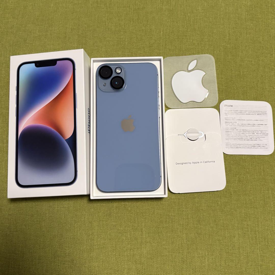 Apple iPhone 14 ブルー 本体　128GB 美品