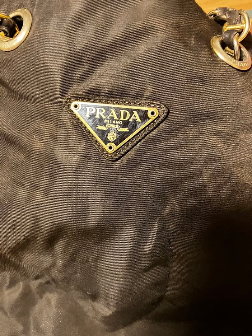 PRADA プラダ ナイロン チェーンショルダー バッグ 三角プレート PRADA プラダ ナイロン チェーンショルダー バッグ 三角プレート
