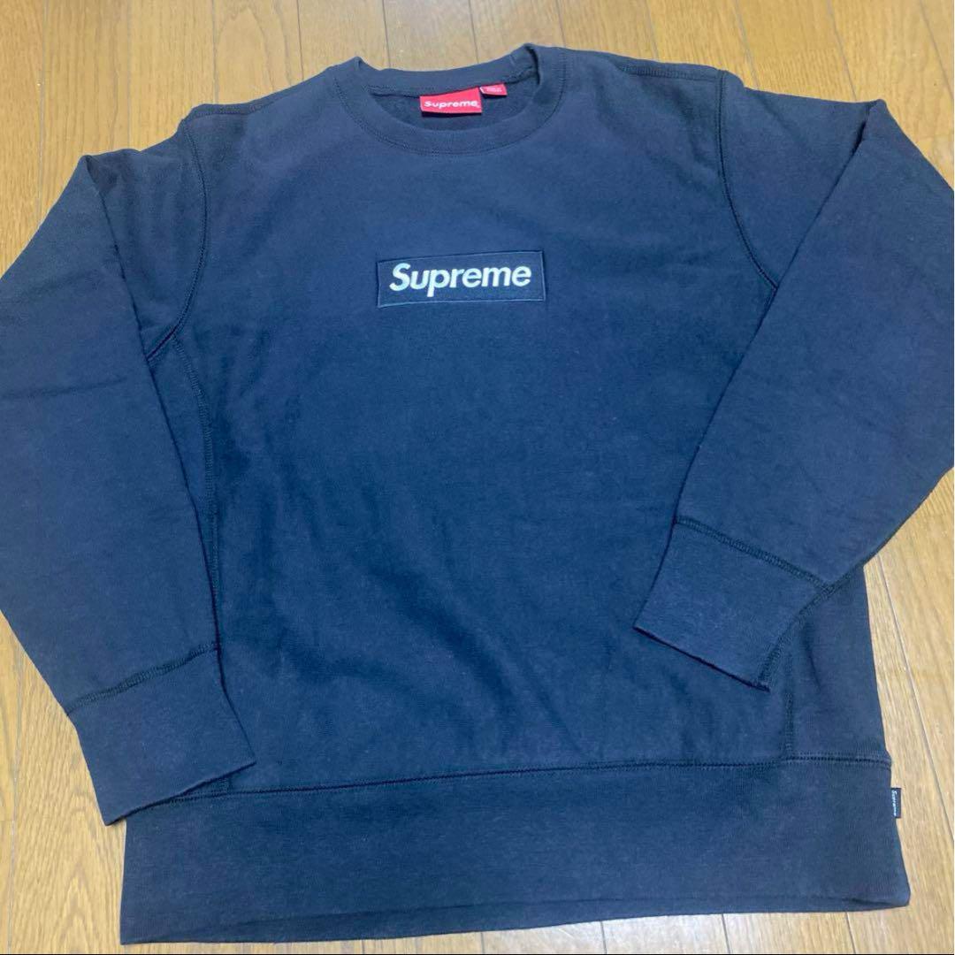 FW18 Supreme Box Logo Crewneck Black