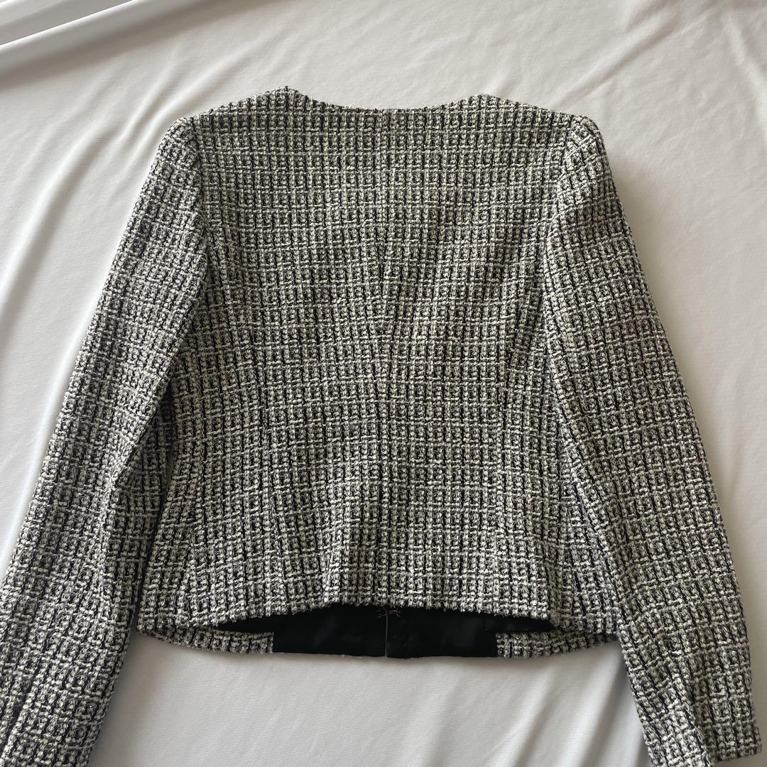 【美品】UNTITLED ノーカラーツイードジャケット サイズ2