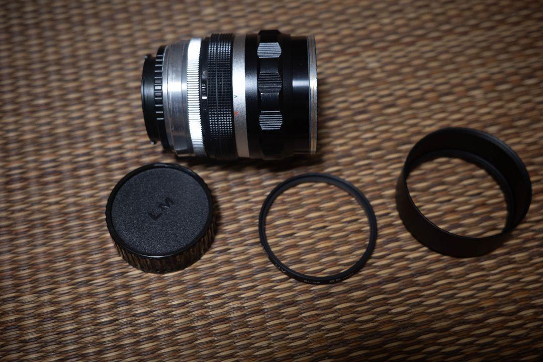 Petri55mm 単焦点レンズ UVフィルターフード　マウントアダプター付き