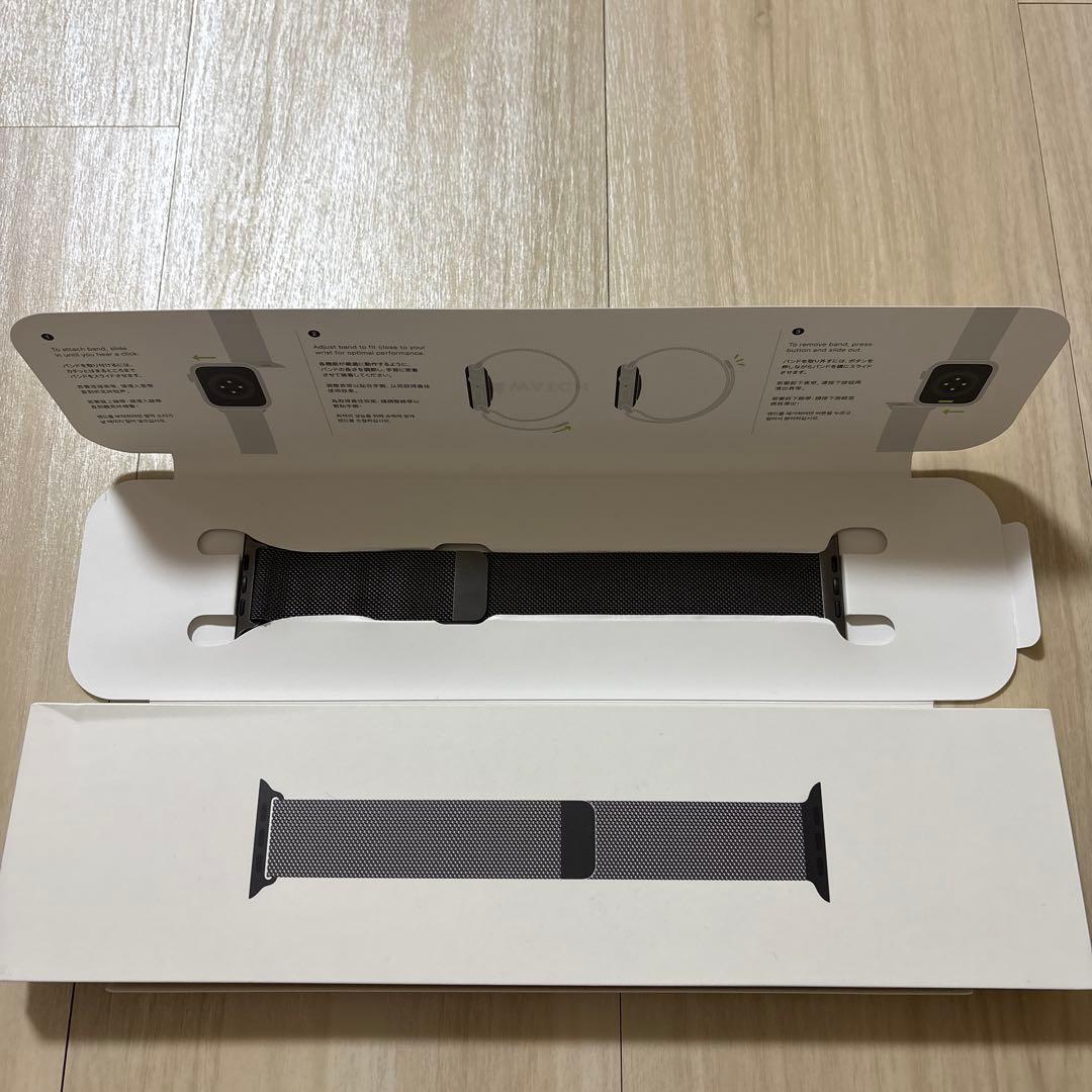 純正 Apple Watch グラファイトミラネーゼループ 44mm