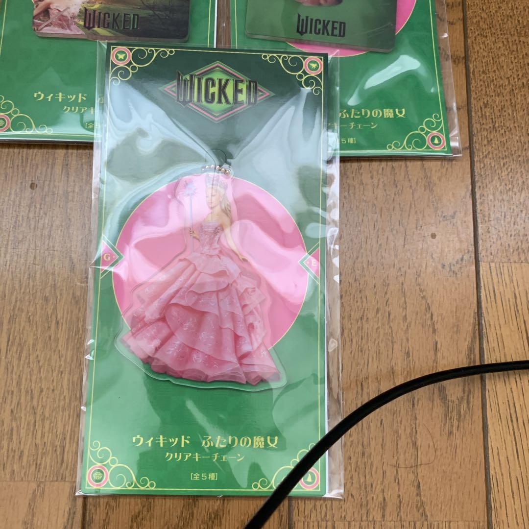 ウィキッド ナムコ まとめ売り Lぬいぐるみ ジュエリーケークリアキーチェーン ウィキッド ふたりの魔女 マスコット クリアキーチェーン
