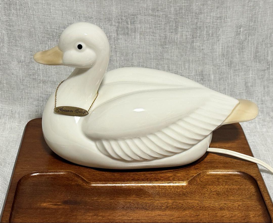 昭和レトロ　陶器　アヒル　ランプ　fortunate decoy 80s